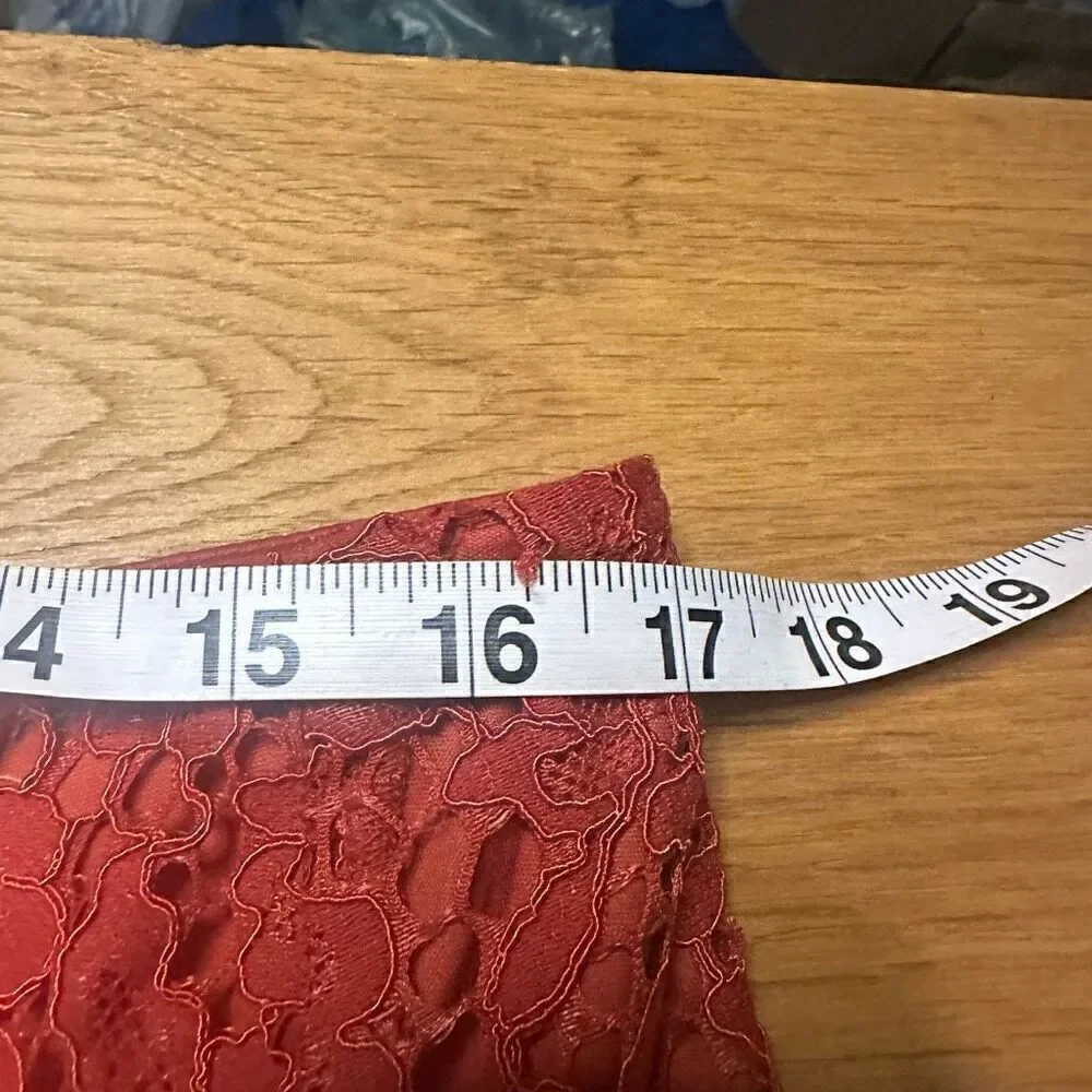NY & Co orange lace skirt 12